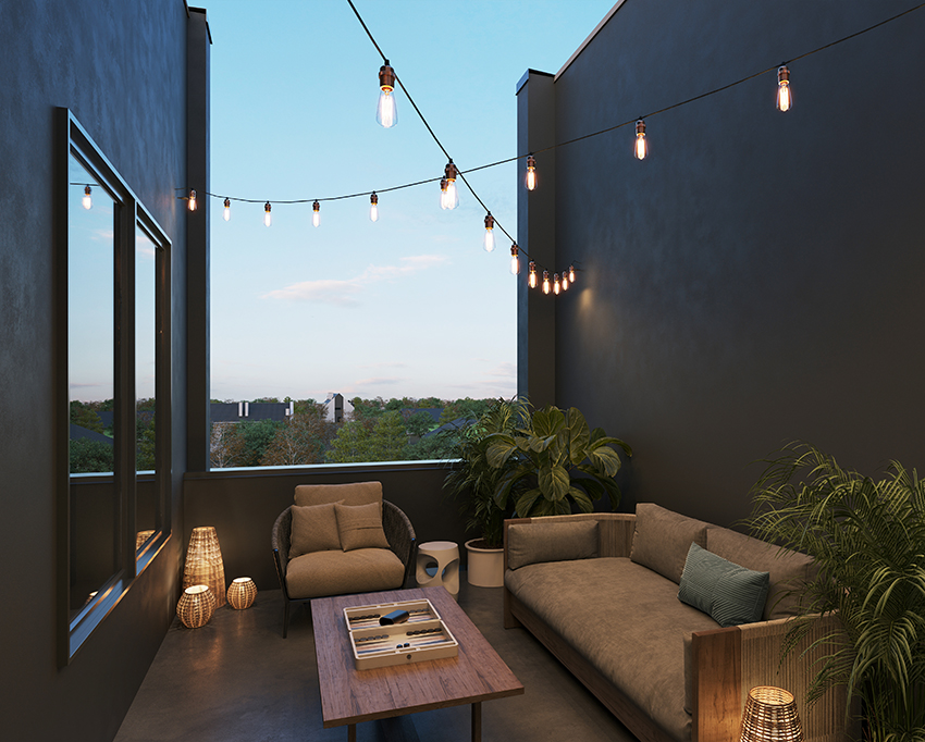 Private Rooftop for 2BD+
